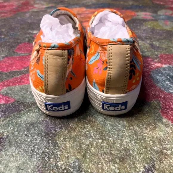 💛 Orange Floral Rifle Paper Co. Keds - Picture 3 of 11